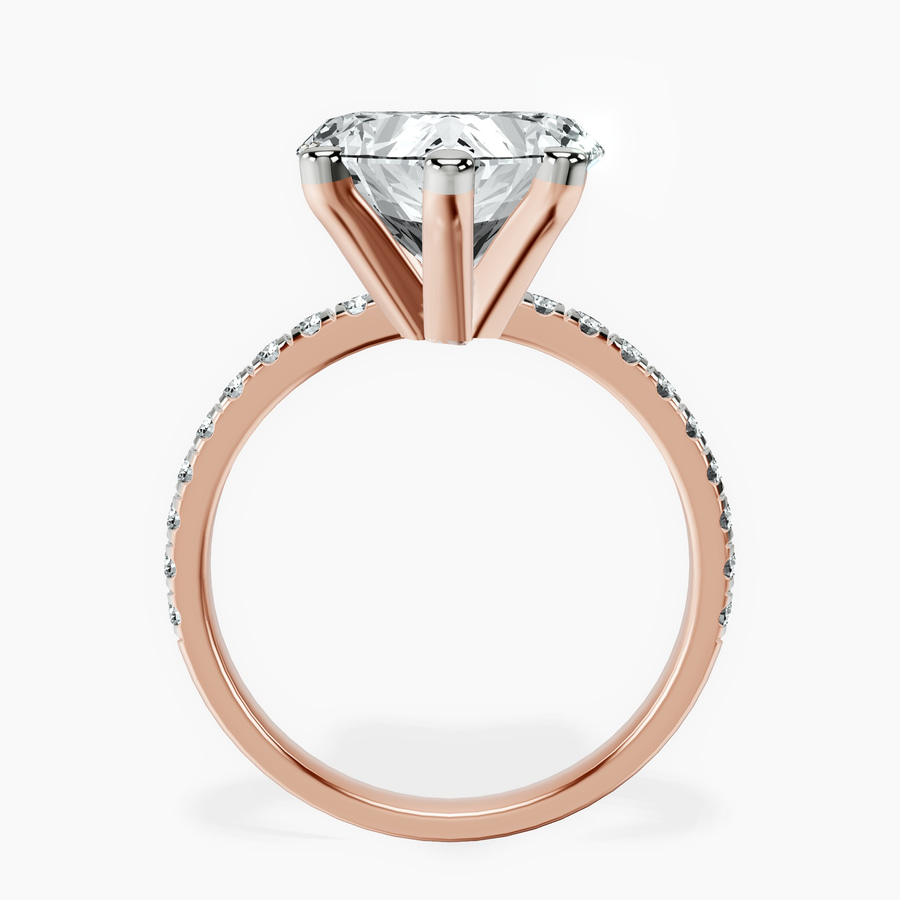 18kt Rose Gold Venetia Half Eternity Lab Diamond Ring side right image one