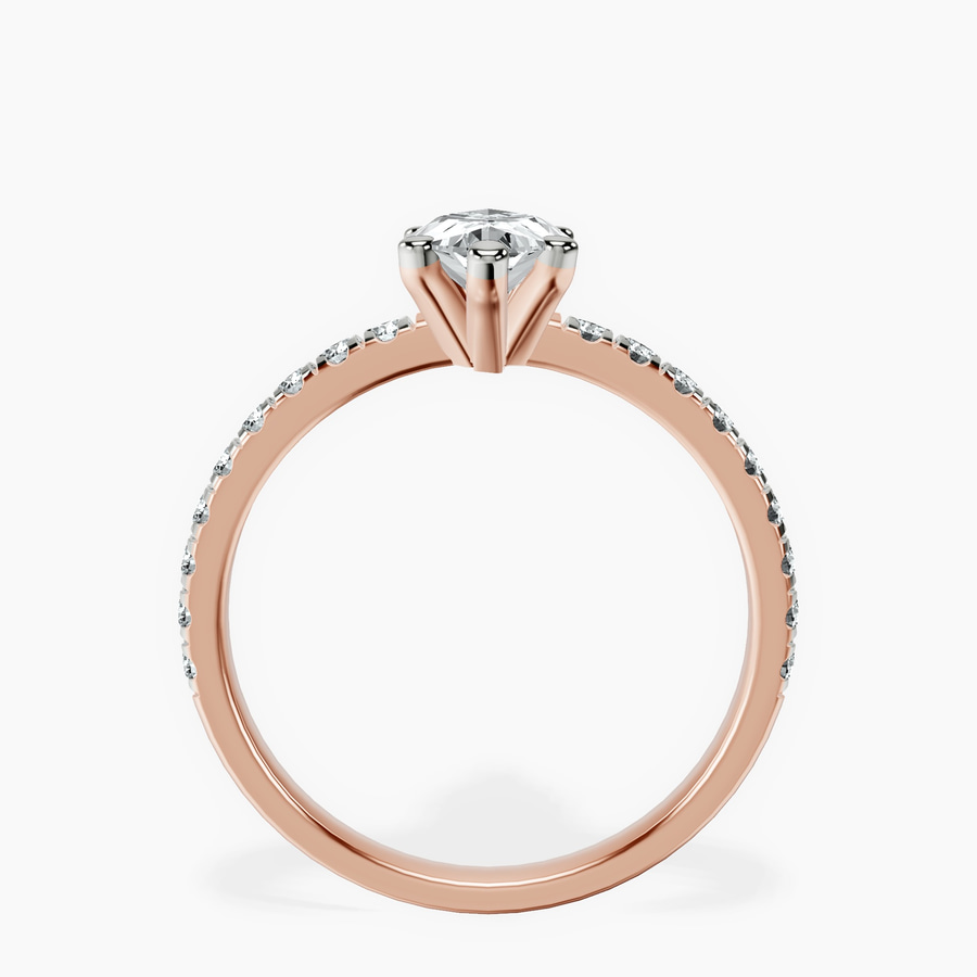 14kt Rose Gold Venetia Half Eternity Lab Diamond Ring side right image one