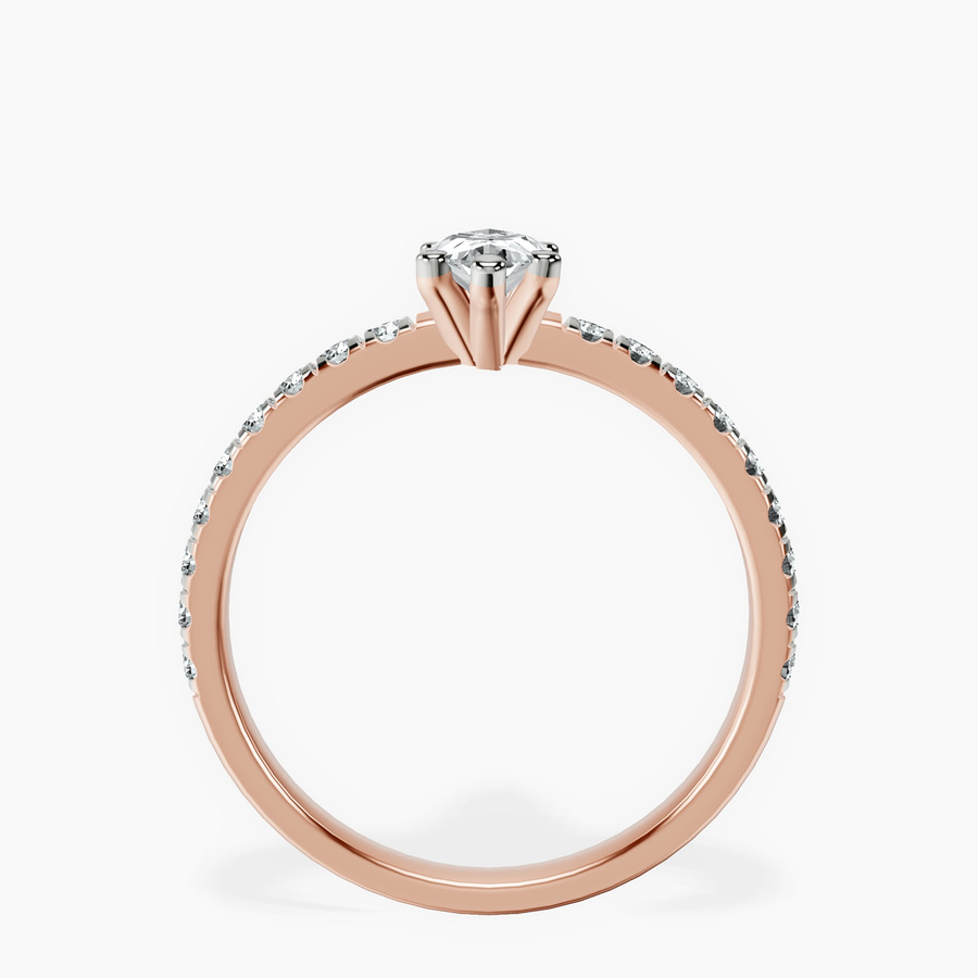 14kt Rose Gold Venetia Half Eternity Lab Diamond Ring side right image one