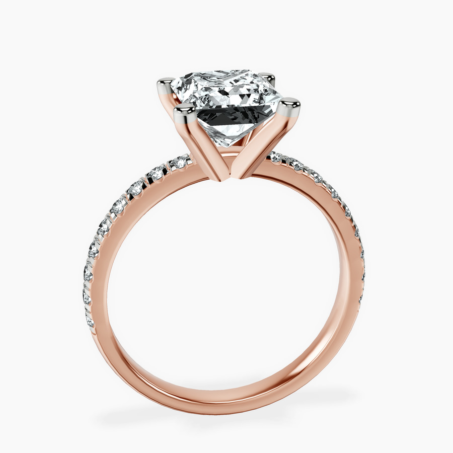 14kt Rose Gold Venetia Half Eternity Lab Diamond Ring side right image one