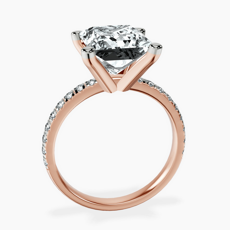 14kt Rose Gold Venetia Half Eternity Lab Diamond Ring side right image one