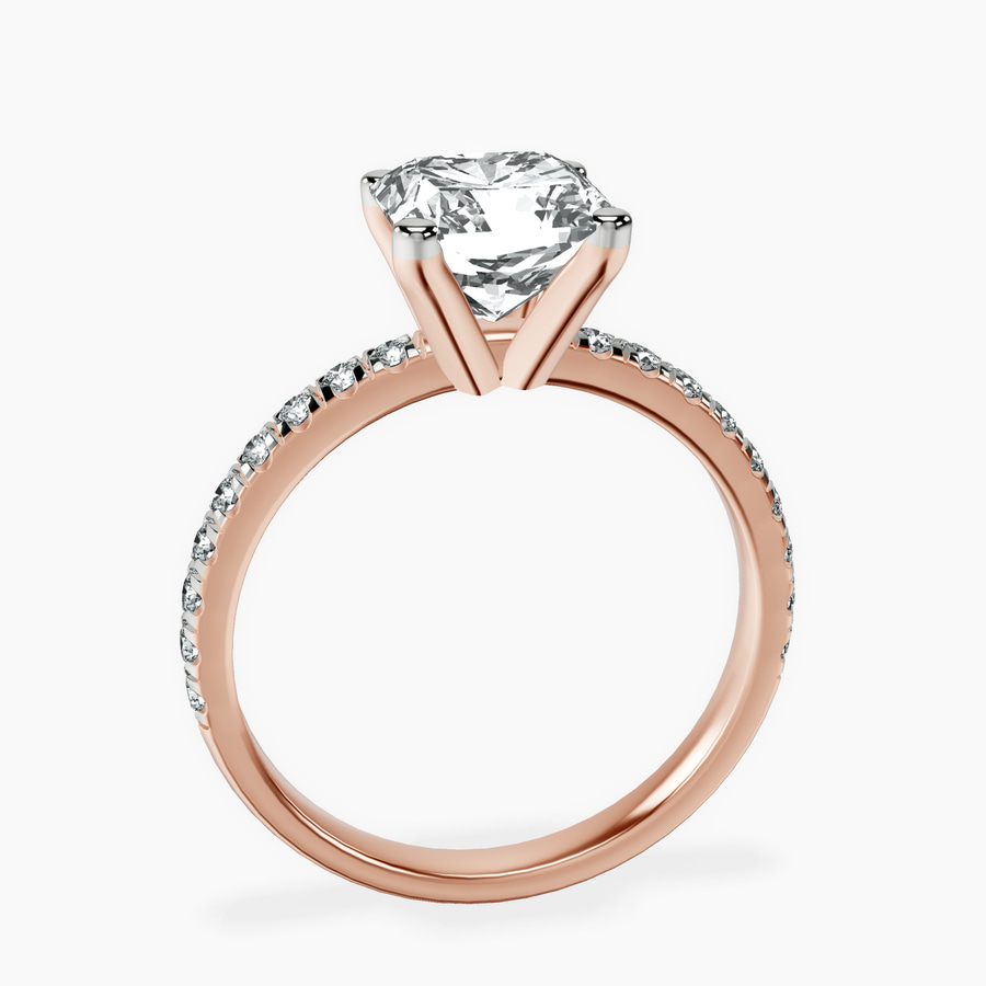 14kt Rose Gold Venetia Half Eternity Lab Diamond Ring side right image one