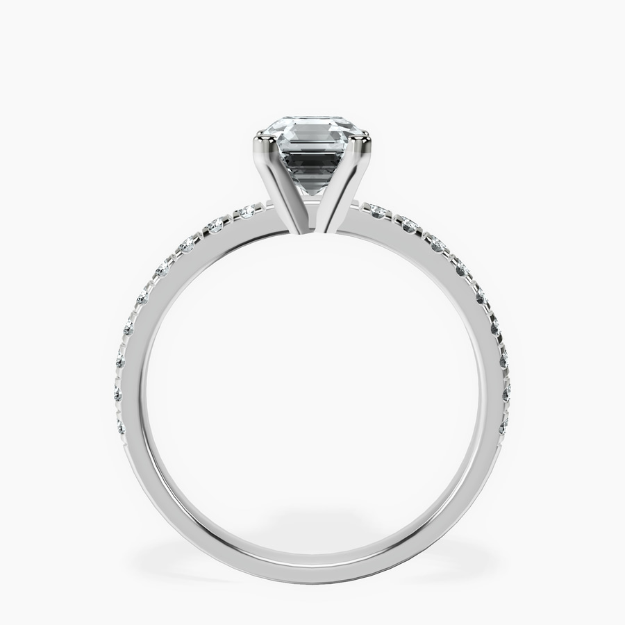 Platinum Venetia Half Eternity Lab Diamond Ring side right image one