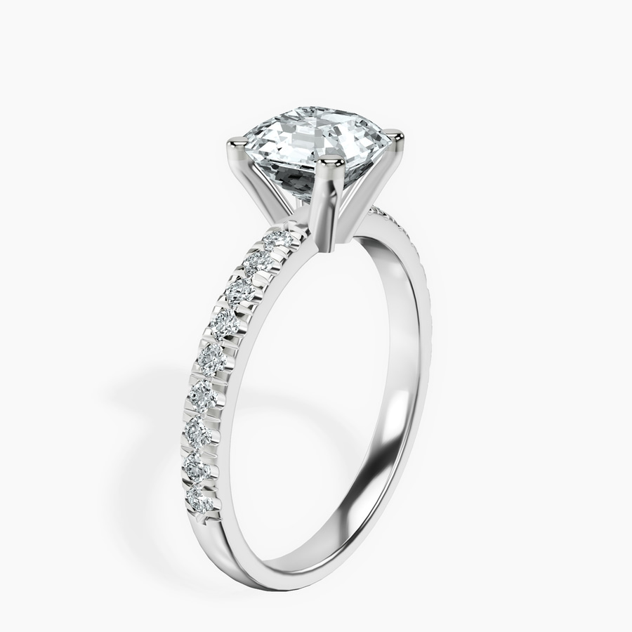Platinum Venetia Half Eternity Lab Diamond Ring standing product image one