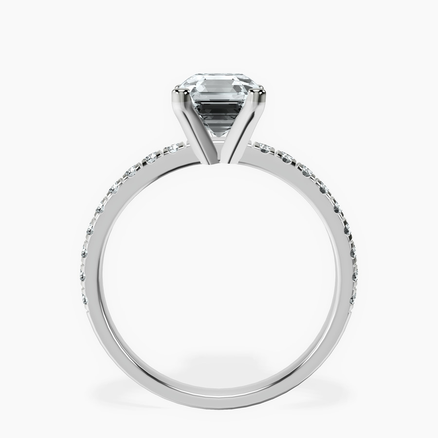 Platinum Venetia Half Eternity Lab Diamond Ring side right image one