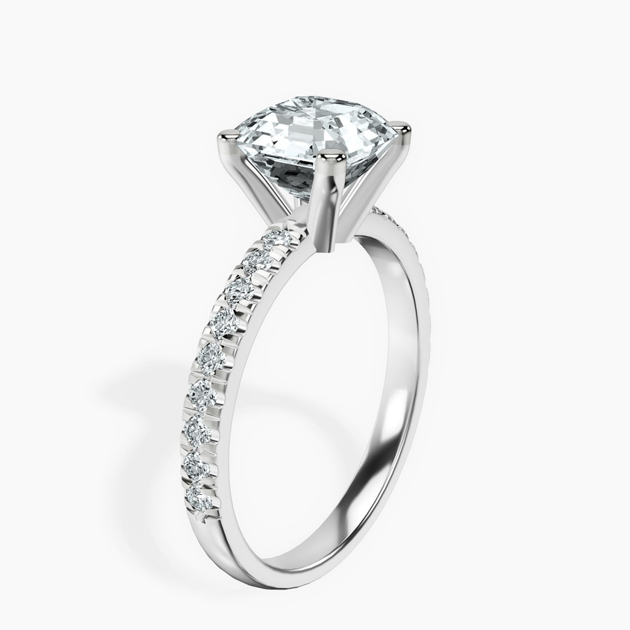 Platinum Venetia Half Eternity Lab Diamond Ring standing product image one