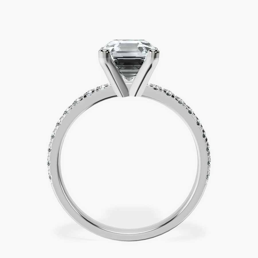 Platinum Venetia Half Eternity Lab Diamond Ring side right image one