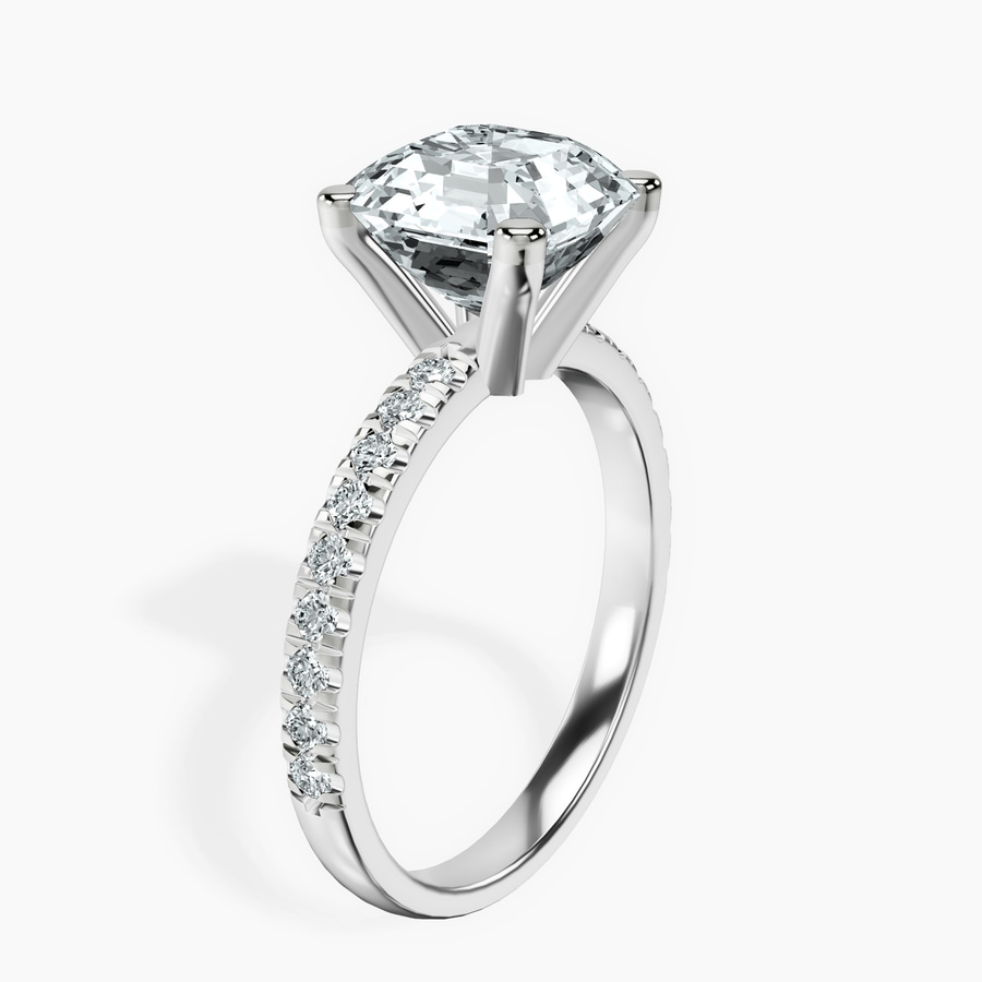 Platinum Venetia Half Eternity Lab Diamond Ring standing product image one