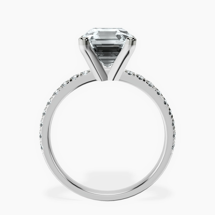 Platinum Venetia Half Eternity Lab Diamond Ring side right image one