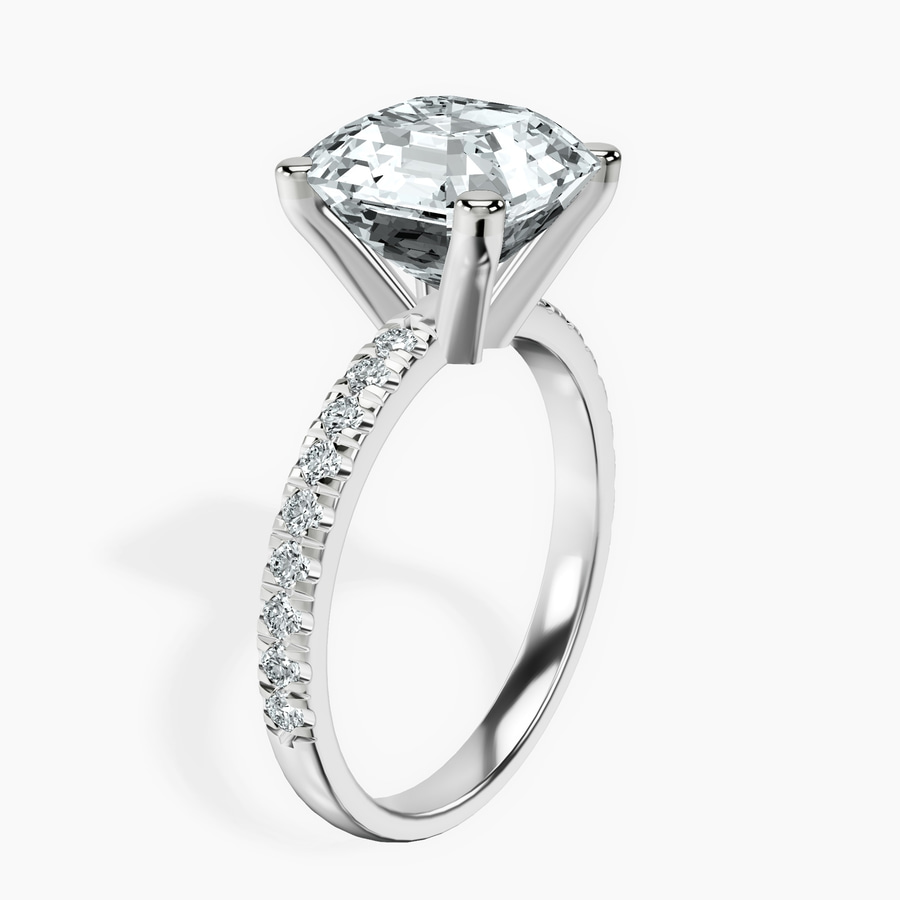 Platinum Venetia Half Eternity Lab Diamond Ring standing product image one