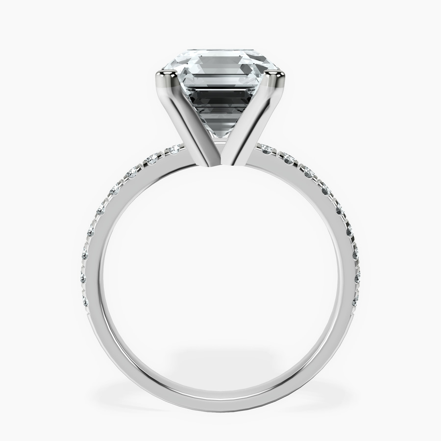 Platinum Venetia Half Eternity Lab Diamond Ring side right image one