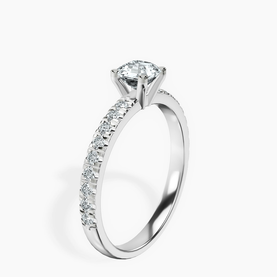 Platinum Venetia Half Eternity Lab Diamond Ring standing product image one