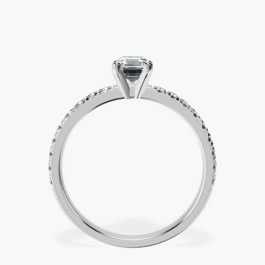 Platinum Venetia Half Eternity Lab Diamond Ring side right image one