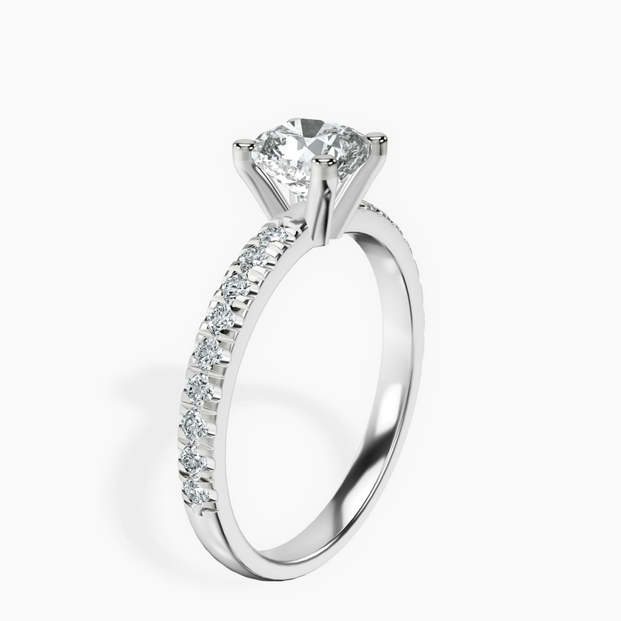 10kt White Gold Venetia Half Eternity Lab Diamond Ring standing product image one