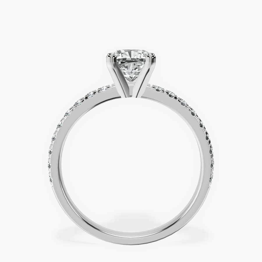 10kt White Gold Venetia Half Eternity Lab Diamond Ring side right image one