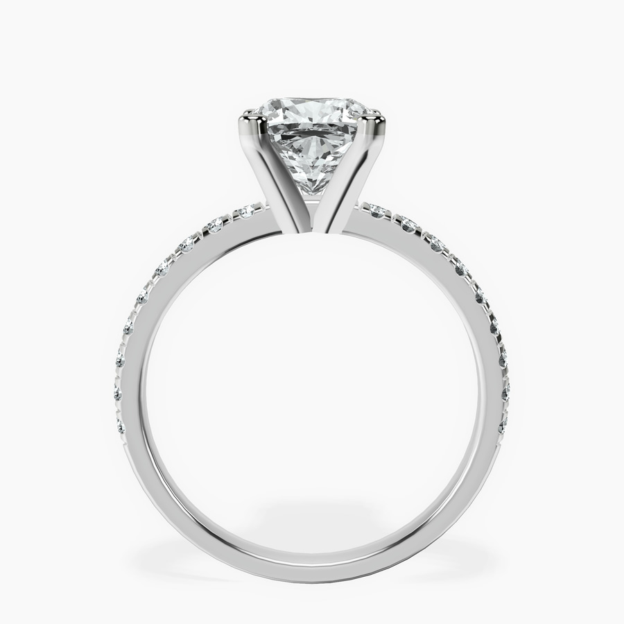 Platinum Venetia Half Eternity Lab Diamond Ring side right image one