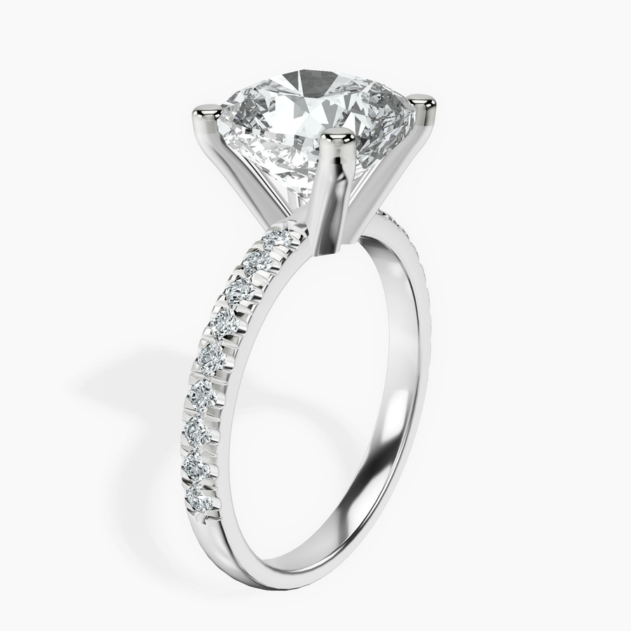 Platinum Venetia Half Eternity Lab Diamond Ring standing product image one