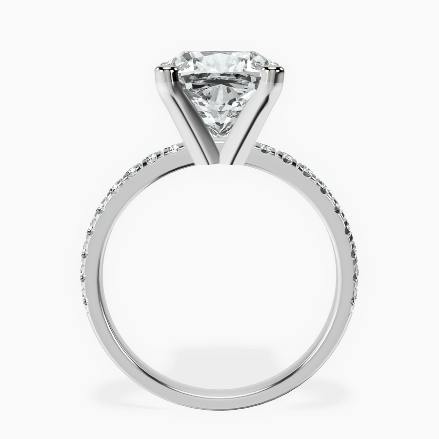 Platinum Venetia Half Eternity Lab Diamond Ring side right image one