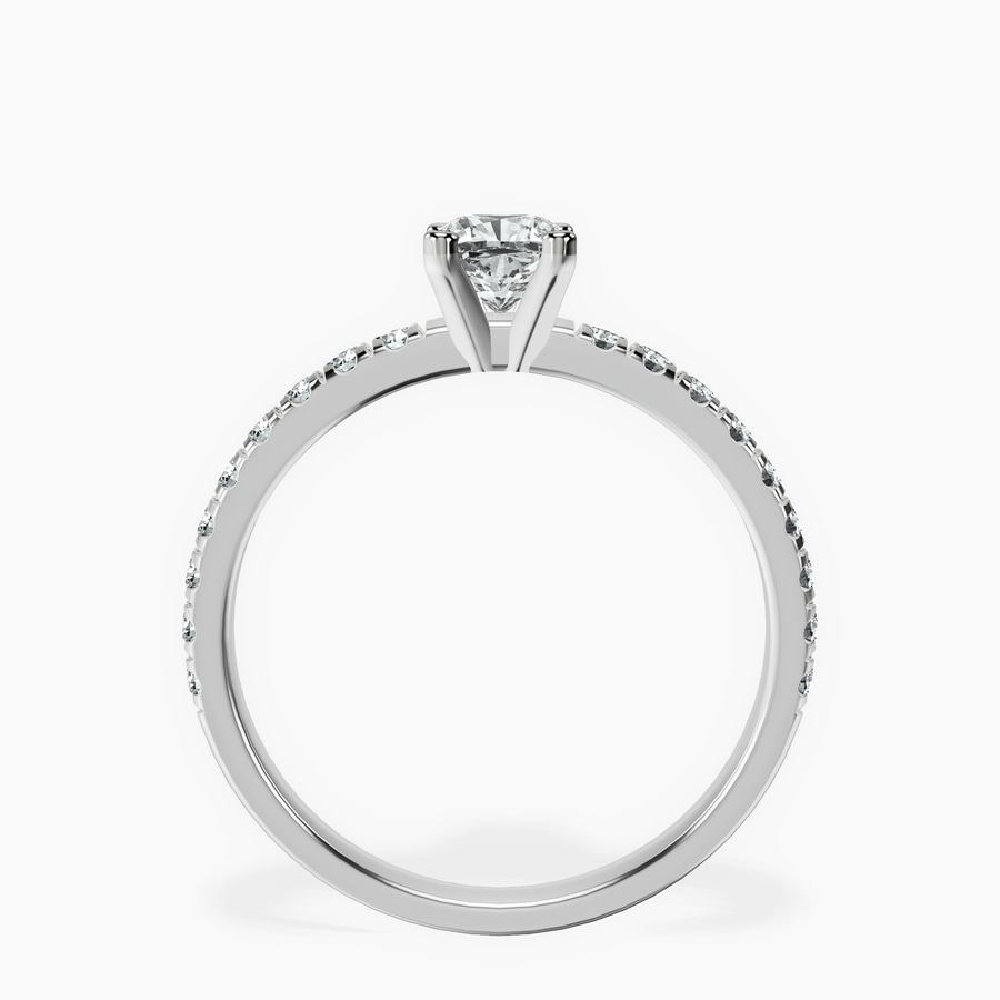 Platinum Venetia Half Eternity Lab Diamond Ring side right image one