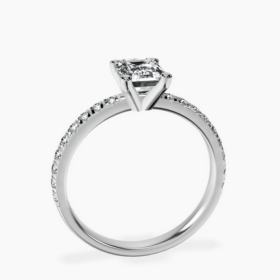 Platinum Venetia Half Eternity Lab Diamond Ring side right image one