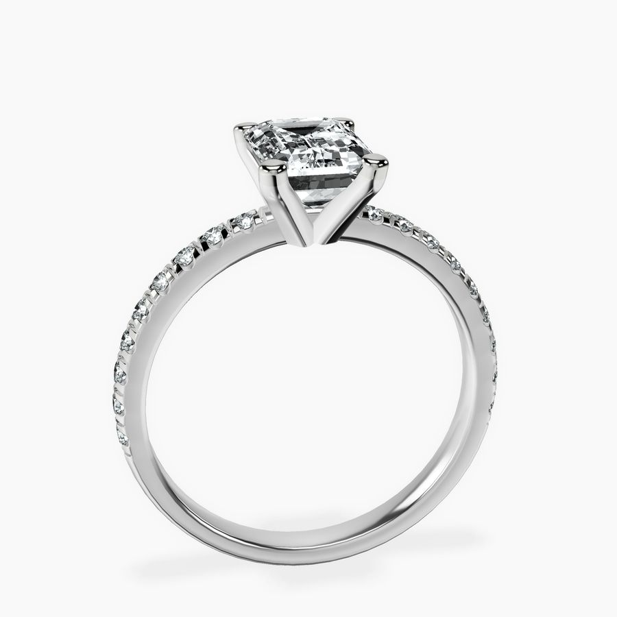 Platinum Venetia Half Eternity Lab Diamond Ring side right image one