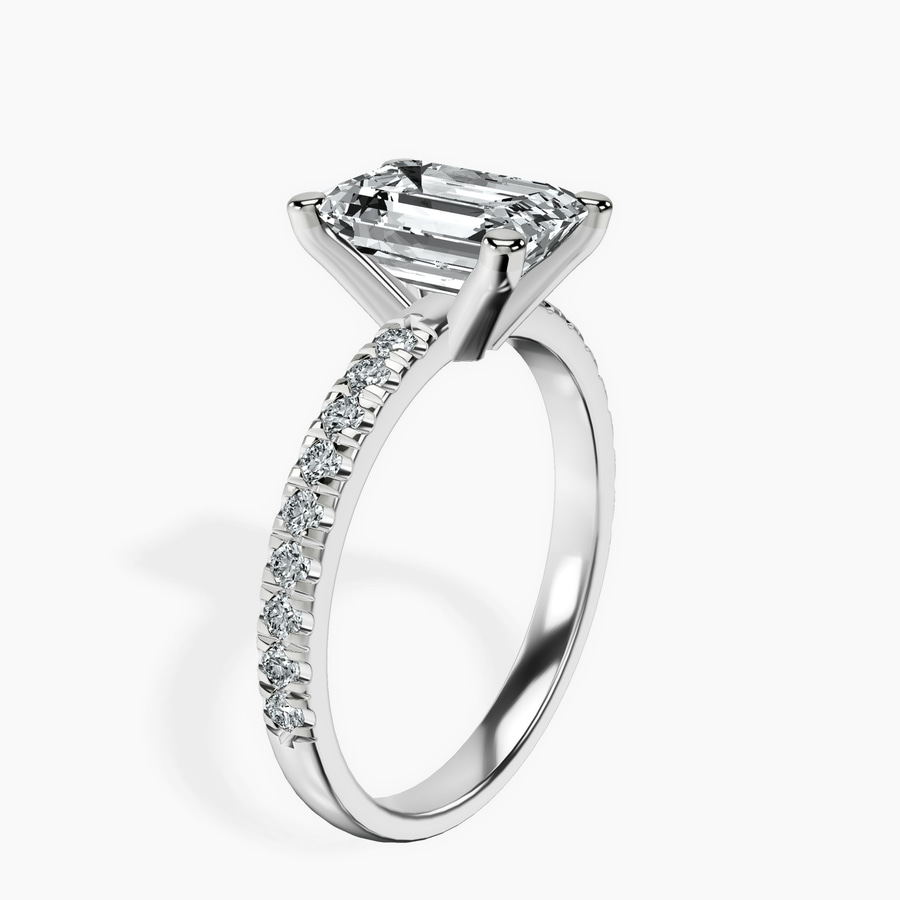Platinum Venetia Half Eternity Lab Diamond Ring standing product image one