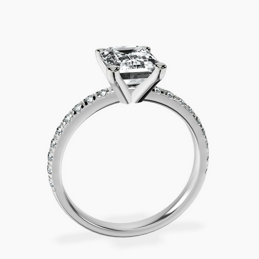 Platinum Venetia Half Eternity Lab Diamond Ring side right image one