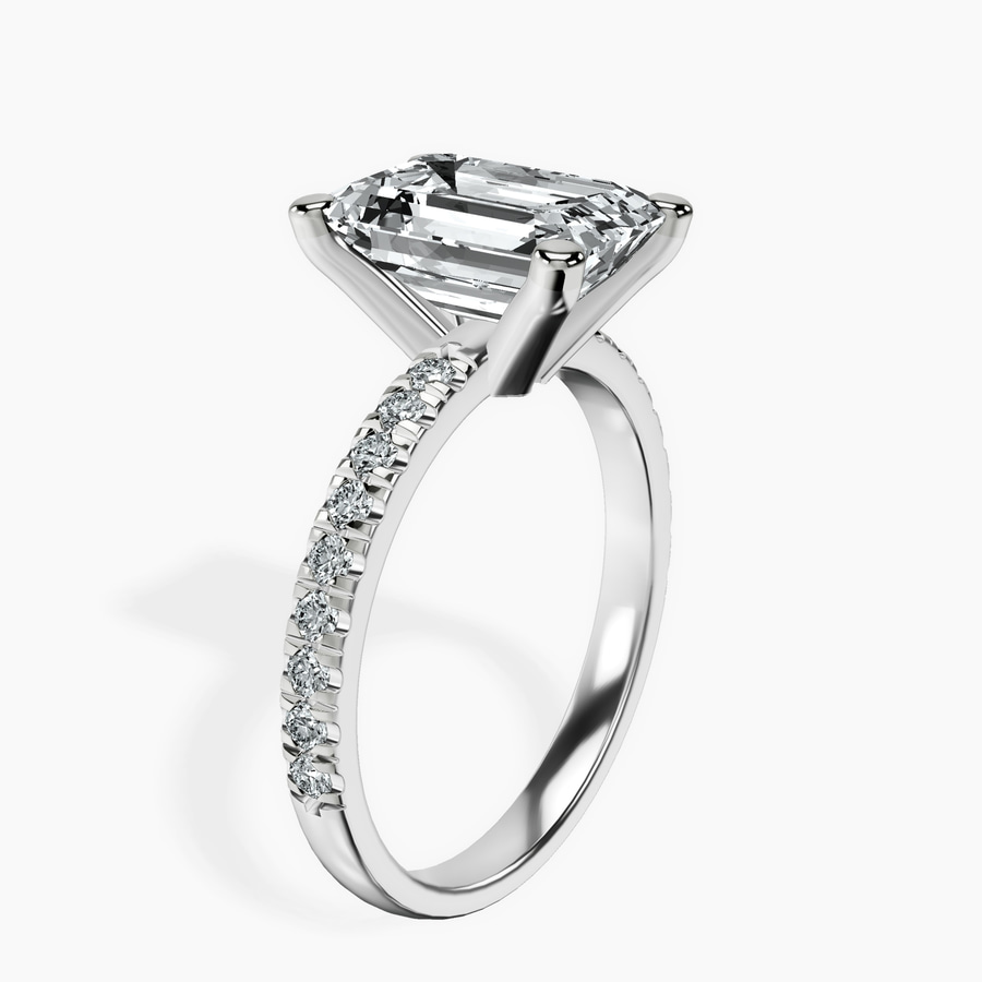 Platinum Venetia Half Eternity Lab Diamond Ring standing product image one
