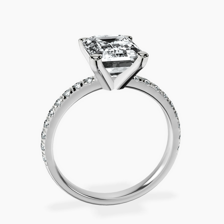 Platinum Venetia Half Eternity Lab Diamond Ring side right image one