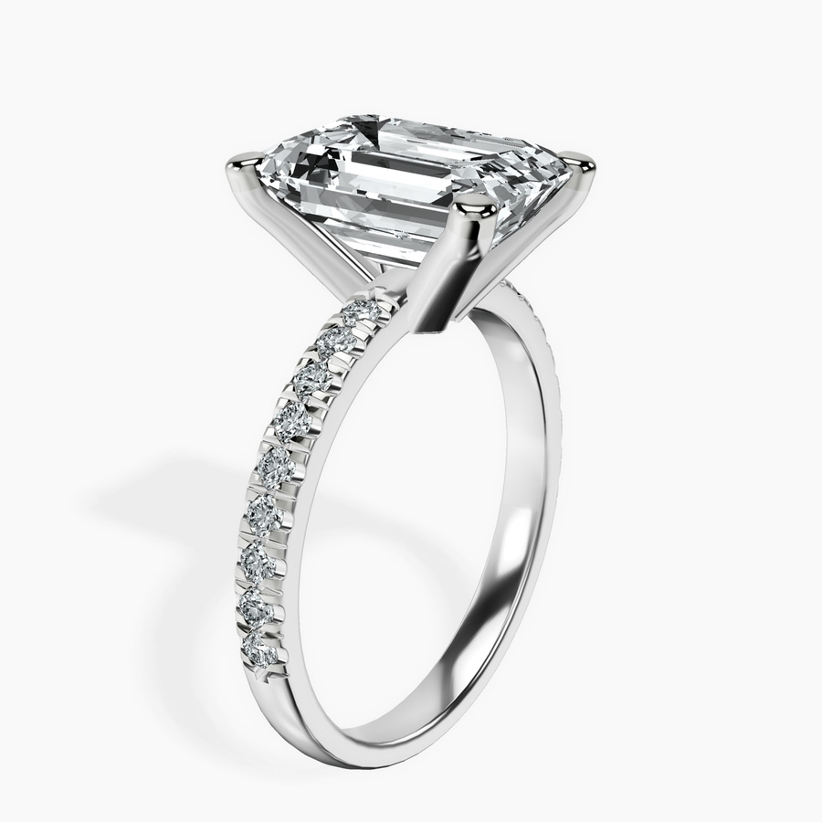 Platinum Venetia Half Eternity Lab Diamond Ring standing product image one