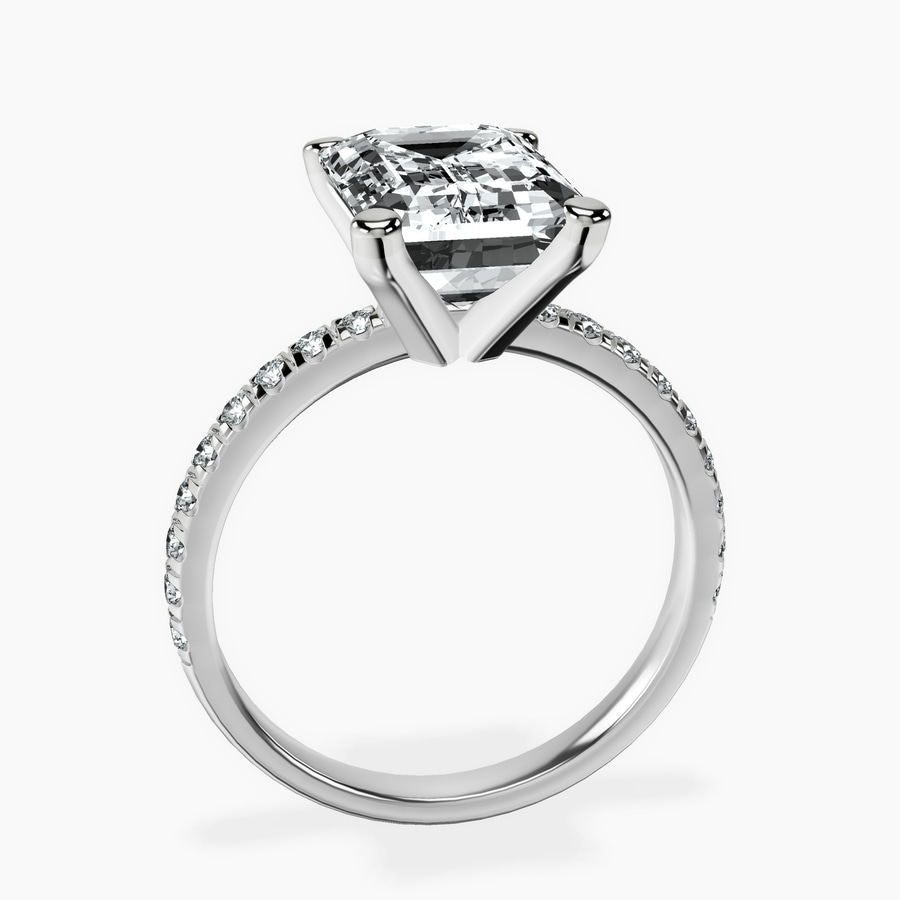 Platinum Venetia Half Eternity Lab Diamond Ring side right image one