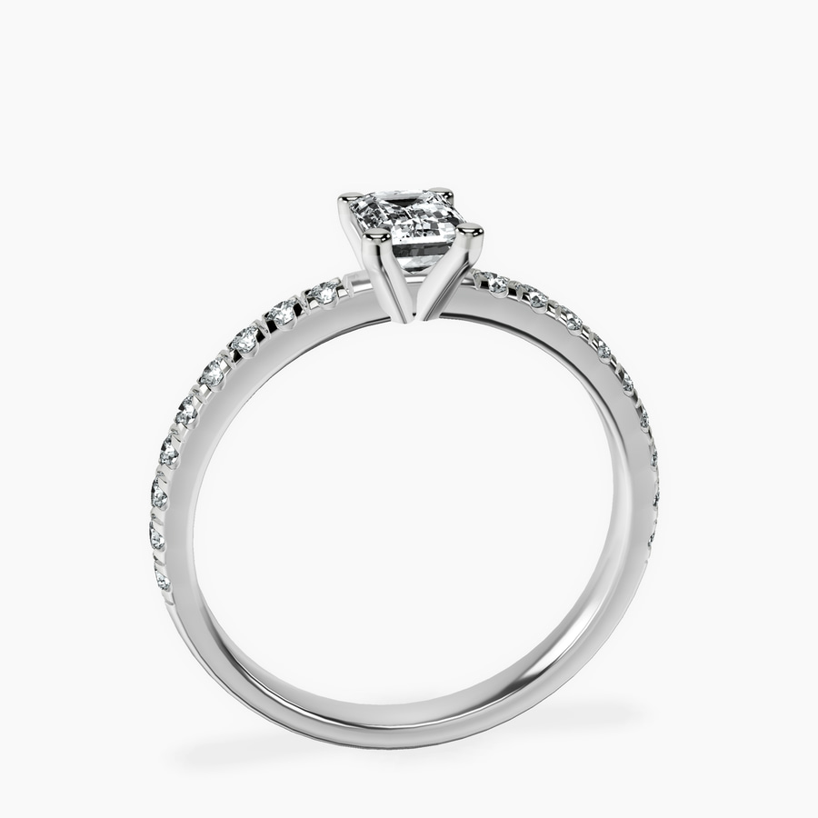 Platinum Venetia Half Eternity Lab Diamond Ring side right image one