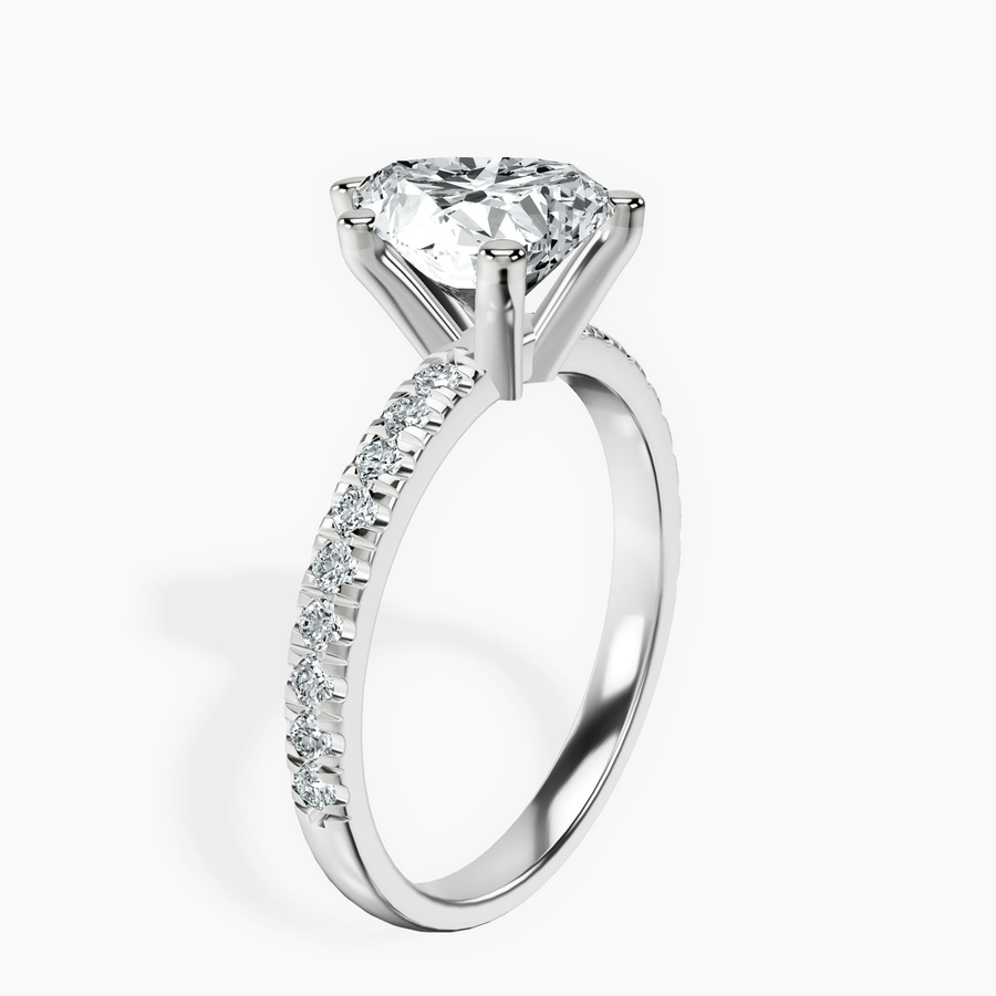 Platinum Venetia Half Eternity Lab Diamond Ring standing product image one