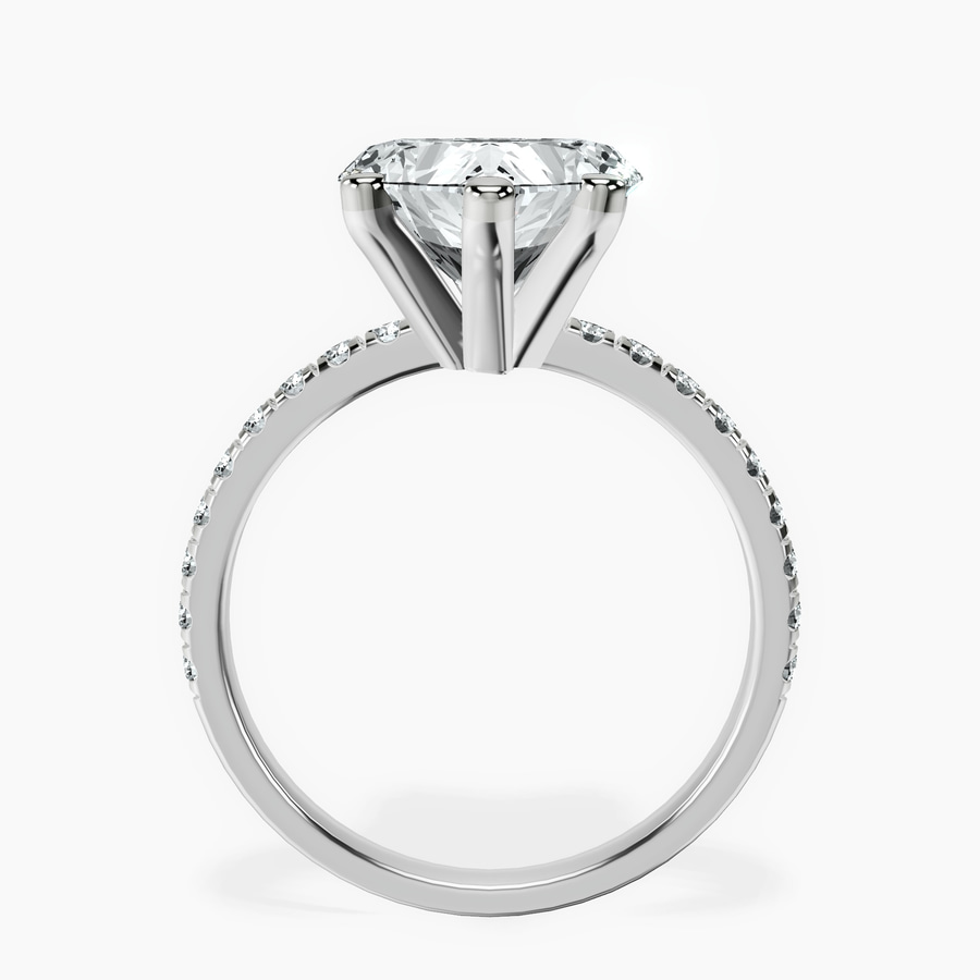 Platinum Venetia Half Eternity Lab Diamond Ring side right image one