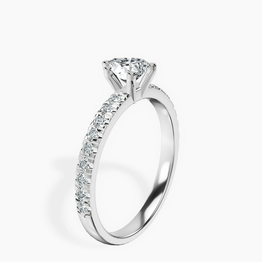 Platinum Venetia Half Eternity Lab Diamond Ring standing product image one
