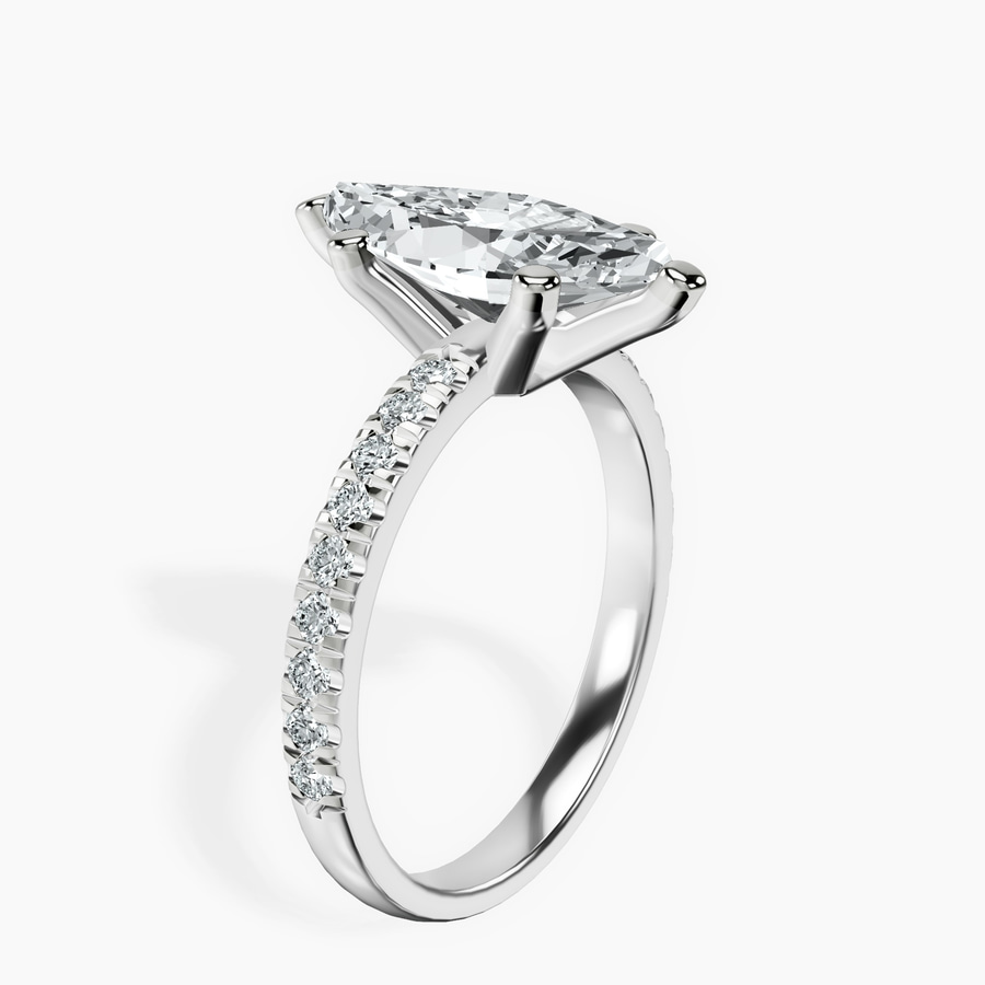 Platinum Venetia Half Eternity Lab Diamond Ring standing product image one