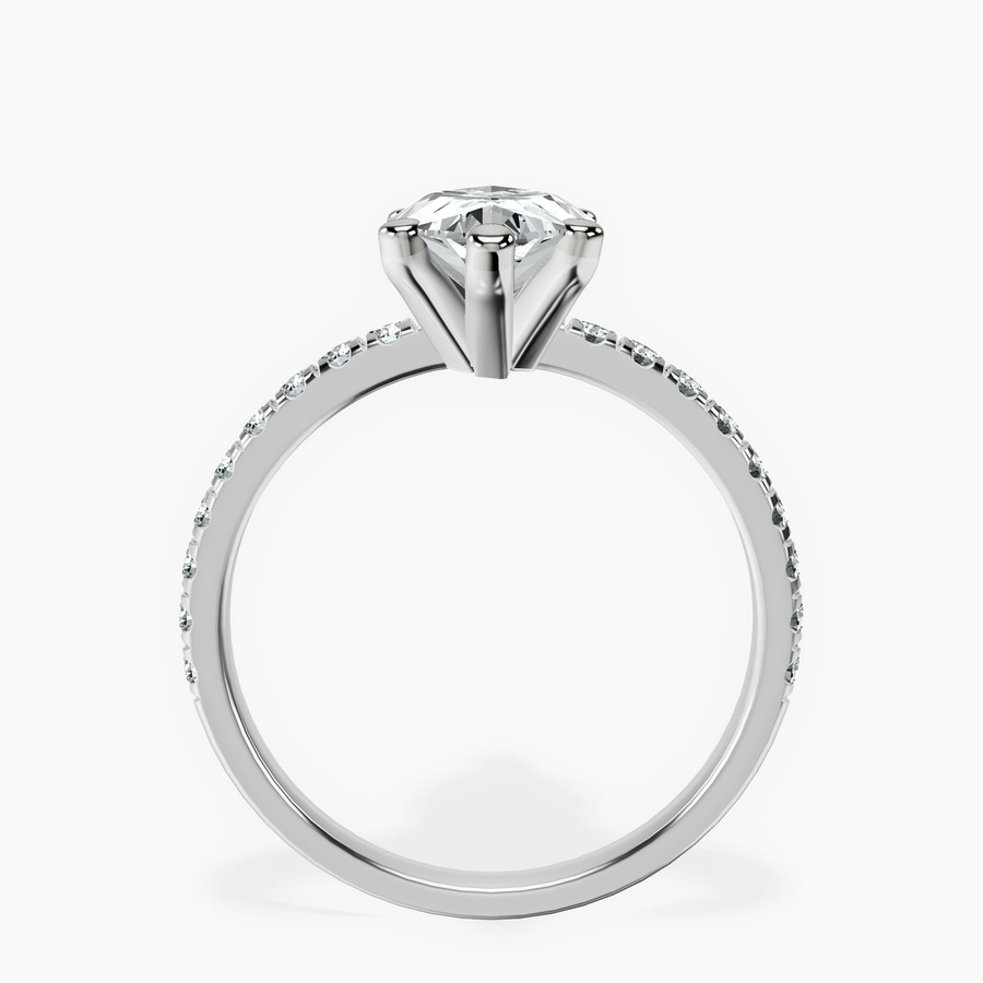 Platinum Venetia Half Eternity Lab Diamond Ring side right image one