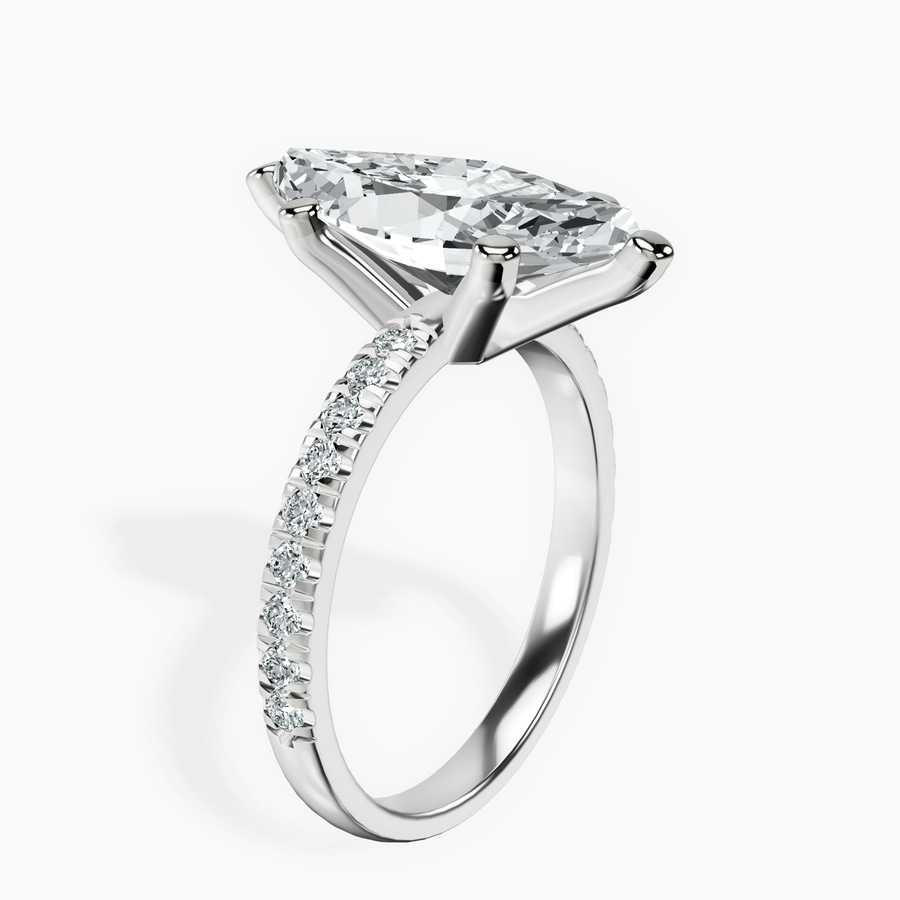 Platinum Venetia Half Eternity Lab Diamond Ring standing product image one