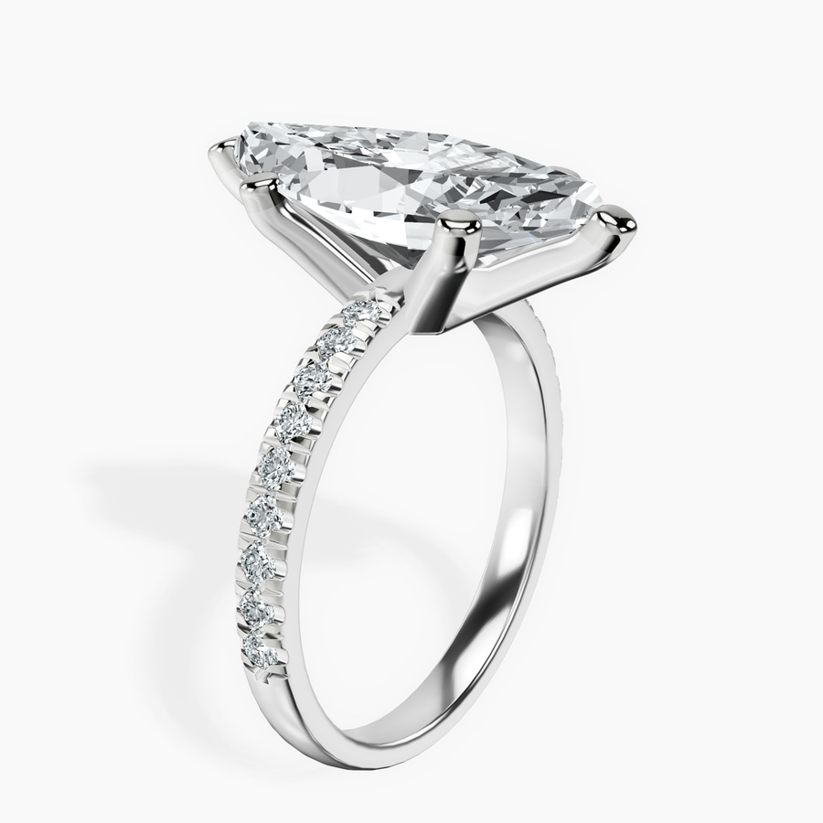 Platinum Venetia Half Eternity Lab Diamond Ring standing product image one