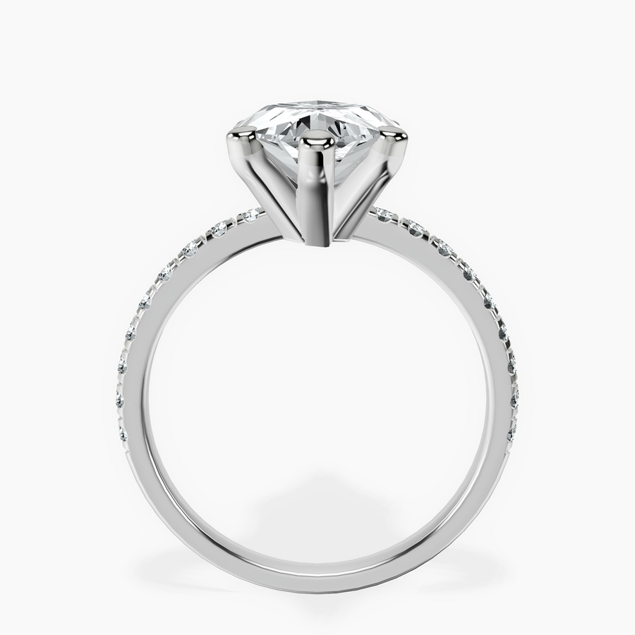 Platinum Venetia Half Eternity Lab Diamond Ring side right image one