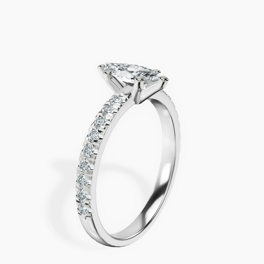 Platinum Venetia Half Eternity Lab Diamond Ring standing product image one