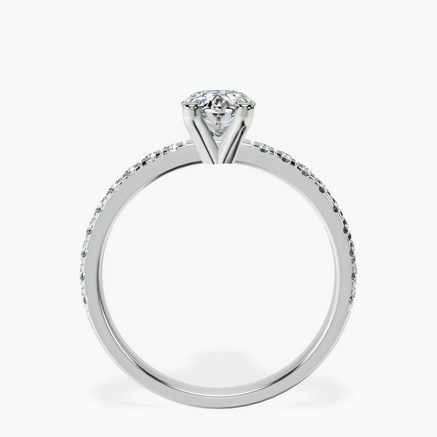 Platinum Venetia Half Eternity Lab Diamond Ring side right image one