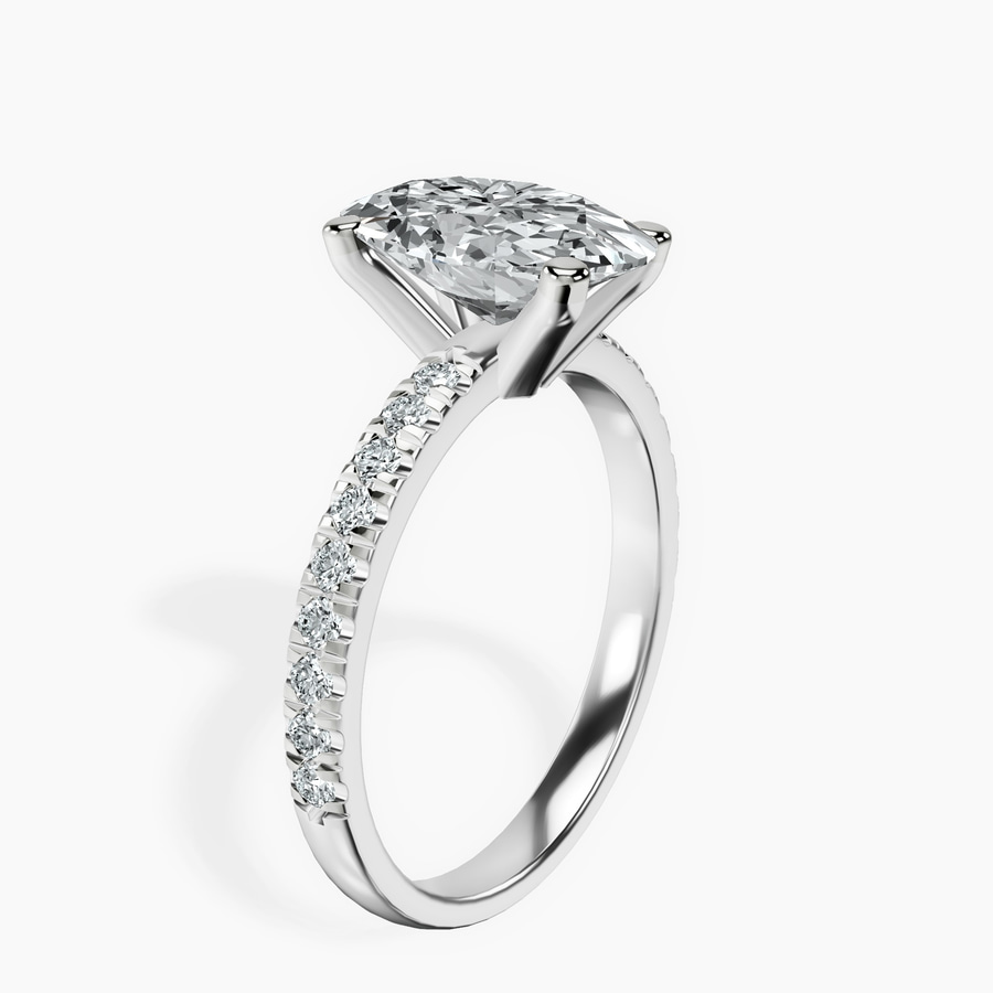 Platinum Venetia Half Eternity Lab Diamond Ring standing product image one