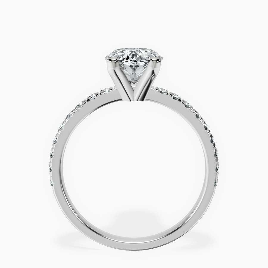 Platinum Venetia Half Eternity Lab Diamond Ring side right image one