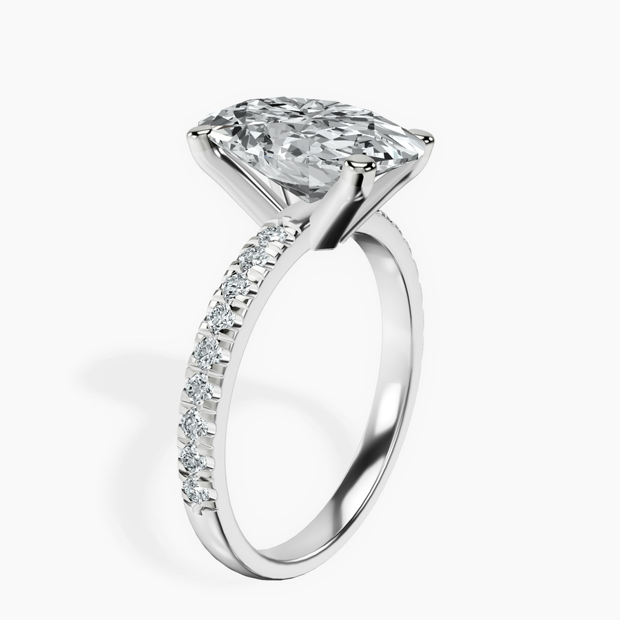 Platinum Venetia Half Eternity Lab Diamond Ring standing product image one