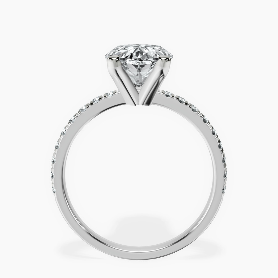 Platinum Venetia Half Eternity Lab Diamond Ring side right image one