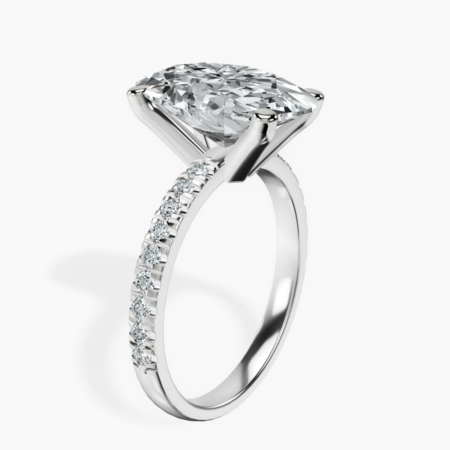 Platinum Venetia Half Eternity Lab Diamond Ring standing product image one