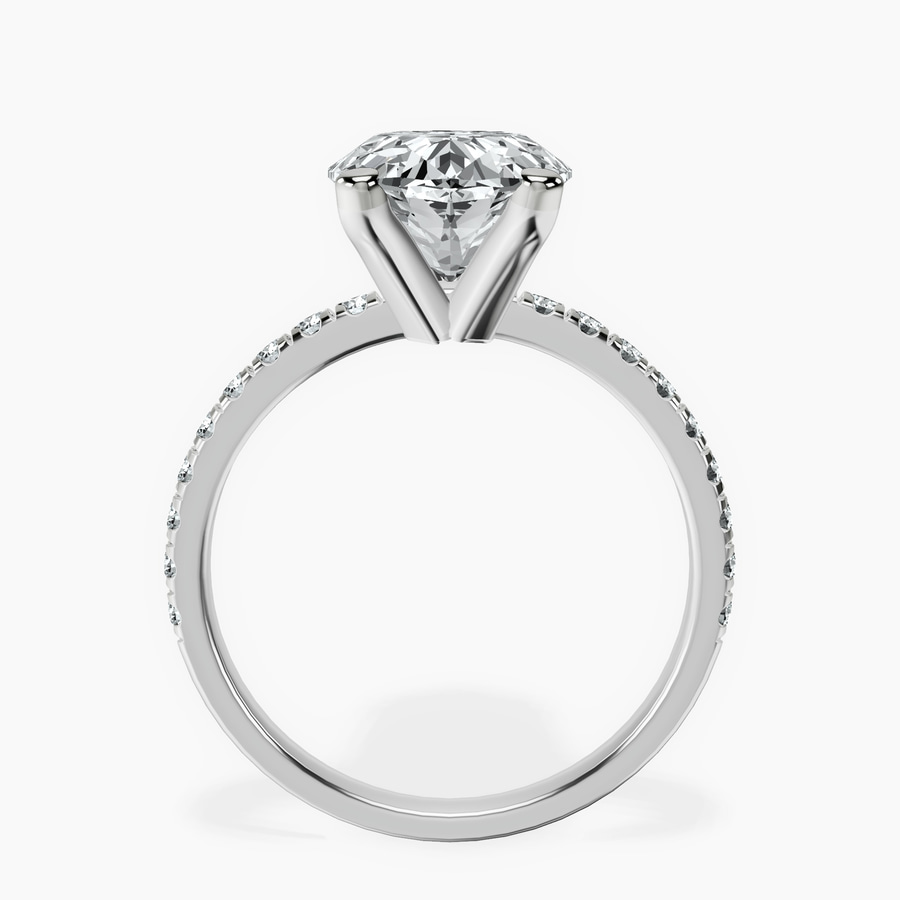 Platinum Venetia Half Eternity Lab Diamond Ring side right image one