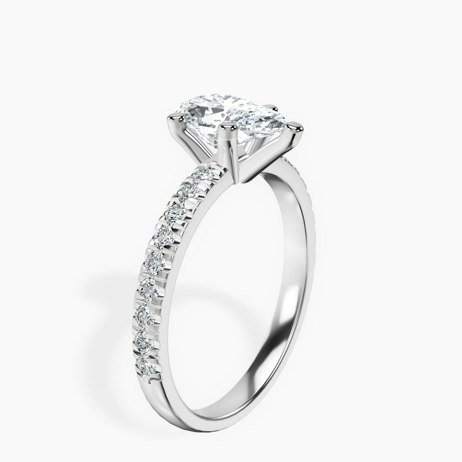 Platinum Venetia Half Eternity Lab Diamond Ring standing product image one