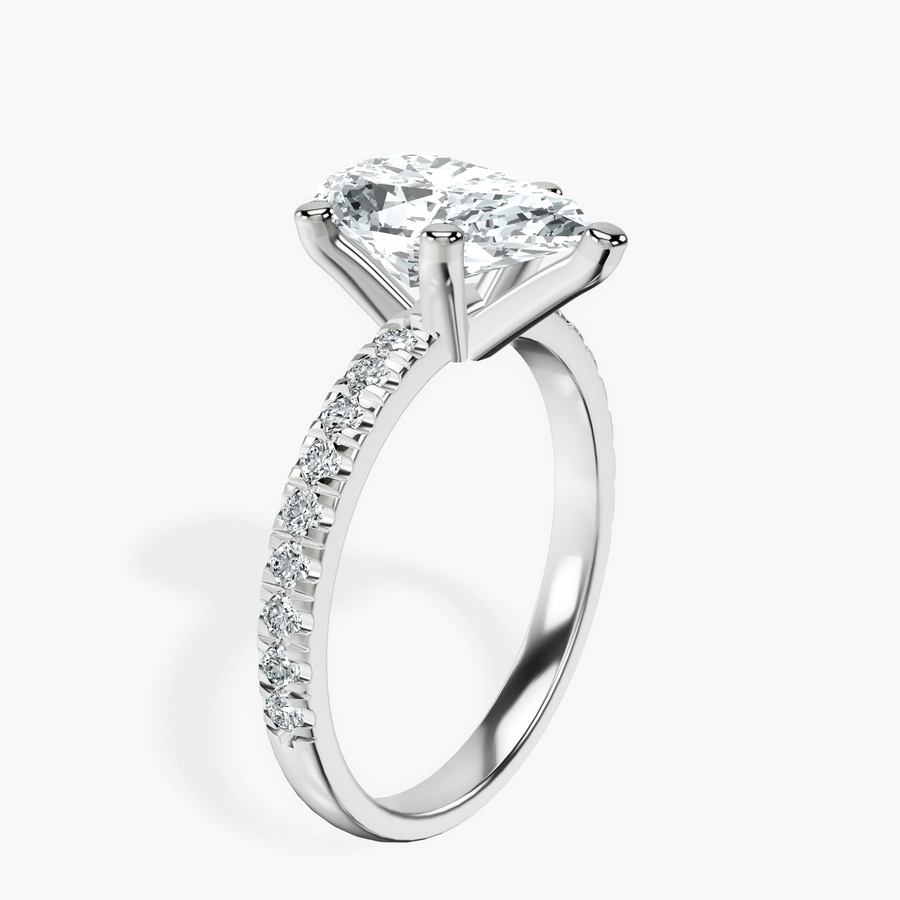Platinum Venetia Half Eternity Lab Diamond Ring standing product image one